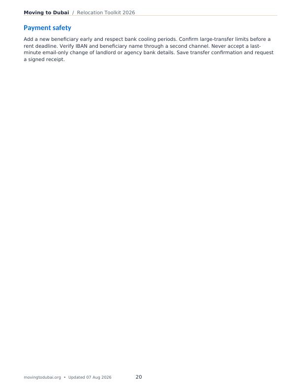 English toolkit page comparing UAE banking options for expats